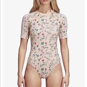 Adidas Originals Floral-Print Bodysuit Ain’t No Sunshine When I’m Gone Size S